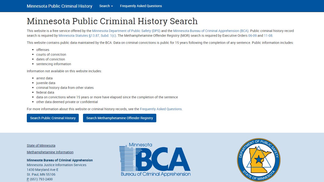 Minnesota Public Criminal History - chs.state.mn.us
